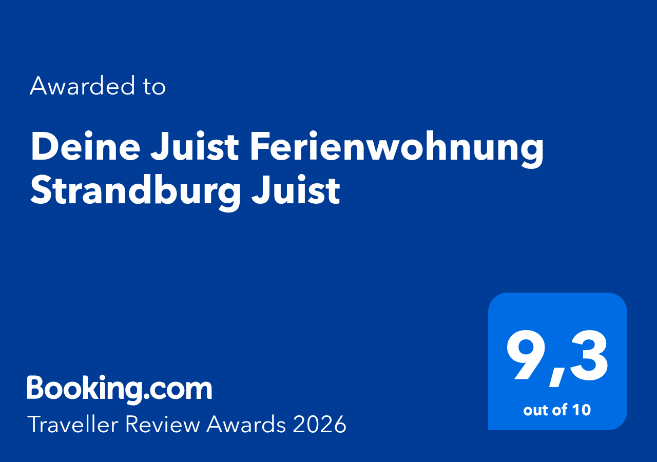 Digital-Award_RA-2026 Booking.com Traveller Review Award 2026 – Deine Juist Ferienwohnung Strandburg